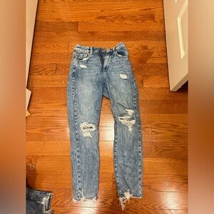 Garage Light wash ripped jeans, Size:0